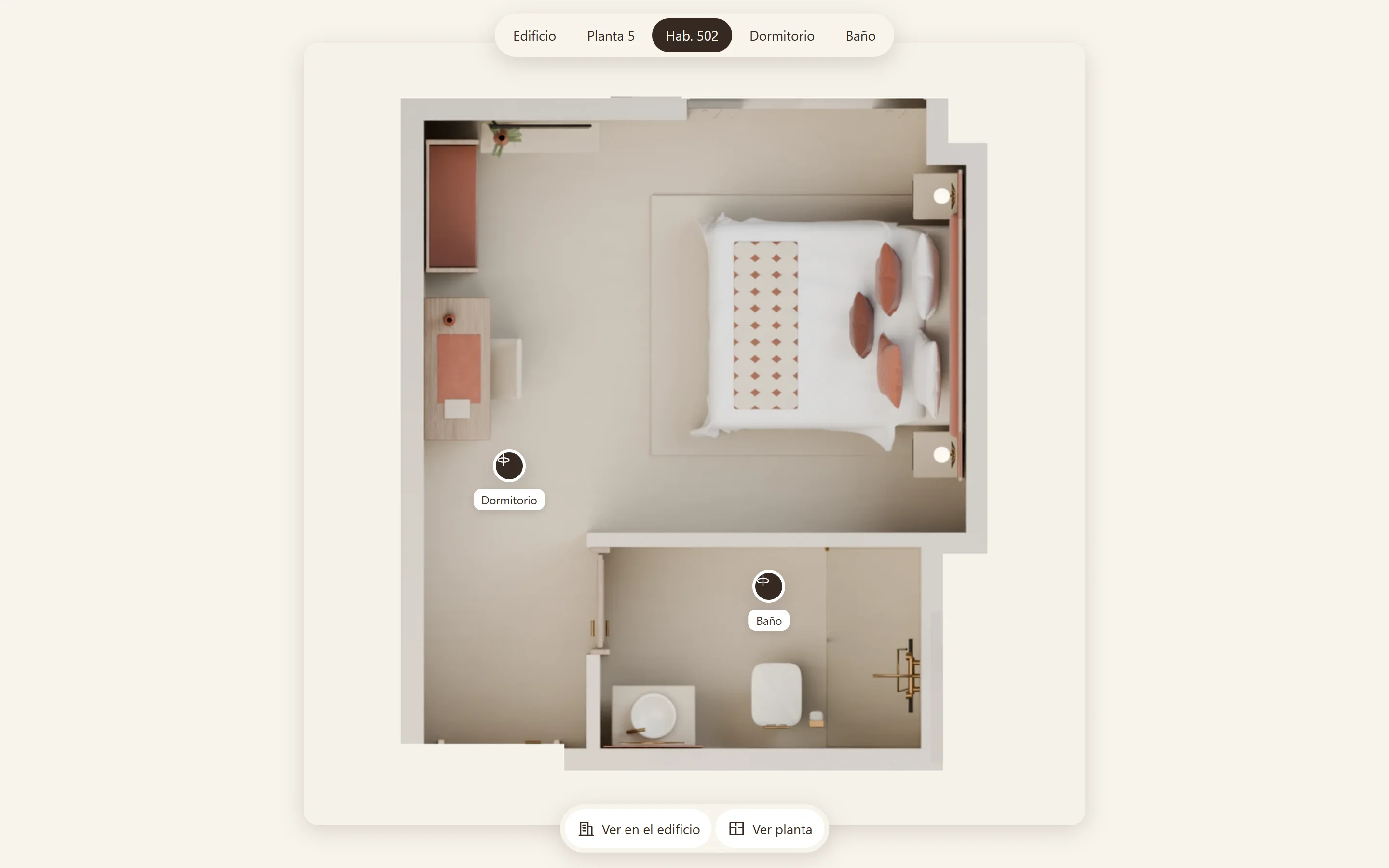 Palm Suites: recorrido 360° por una habitación